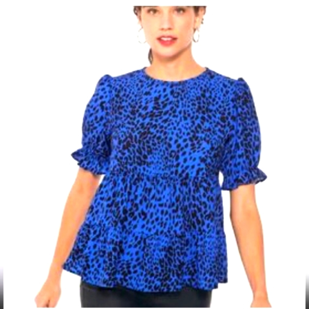 New Look Leopard Peplum Blouse